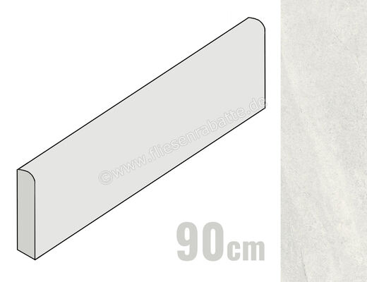  Sant Agostino Bergstone Light 7.3x90 cm Sockel Matt Strukturiert Naturale CSABBELI90 | 595951