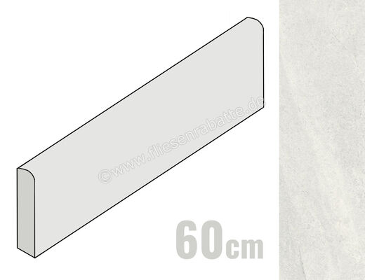  Sant Agostino Bergstone Light 7.3x60 cm Sockel Matt Strukturiert Naturale CSABBELI60 | 595954