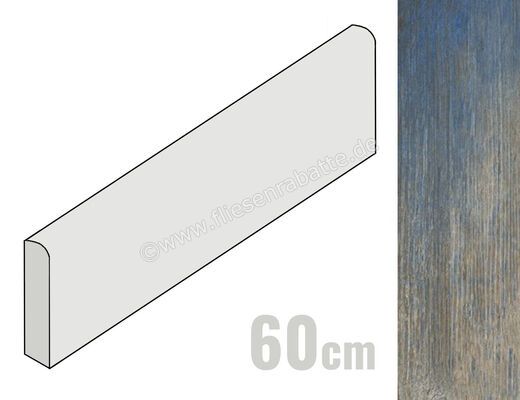  Sant Agostino Yorkwood Navy 7.3x60 cm Sockel Matt Eben Naturale CSABYONY60 | 596656