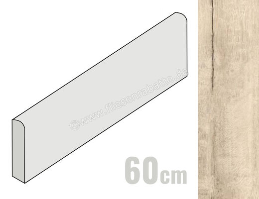  Sant Agostino Timewood Honey 7.3x60 cm Sockel Matt Eben Naturale CSABTWHO60 | 597274