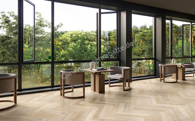  Sant Agostino Yorkwood Honey 9.4x49 cm Bodenfliese / Wandfliese Chevron Matt Eben Naturale CSACHYHO45 | 597841