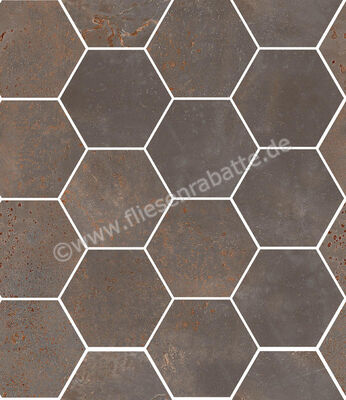  Sant Agostino Oxidart Iron 26x30 cm Mosaik Hexagon Matt Eben Naturale CSAHOXIR26 | 598579