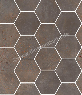 Sant Agostino Oxidart Iron 26x30 cm Mosaik Hexagon Matt Eben Naturale CSAHOXIR26 | 598582