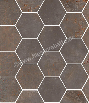  Sant Agostino Oxidart Iron 26x30 cm Mosaik Hexagon Matt Eben Naturale CSAHOXIR26 | 598585
