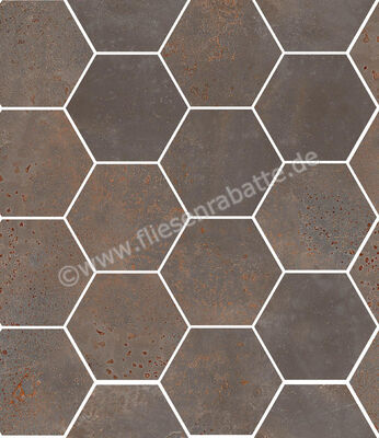  Sant Agostino Oxidart Iron 26x30 cm Mosaik Hexagon Matt Eben Naturale CSAHOXIR26 | 598588