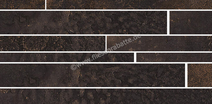  Sant Agostino Oxidart Black 22.5x45 cm Mosaik Matt Eben Naturale CSAMUOBL45 | 598651