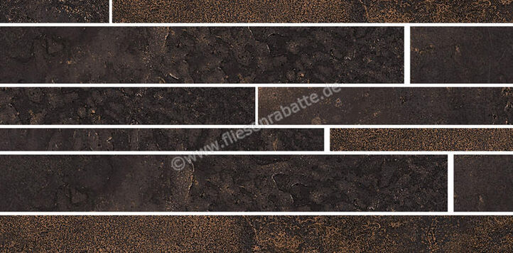  Sant Agostino Oxidart Black 22.5x45 cm Mosaik Matt Eben Naturale CSAMUOBL45 | 598654