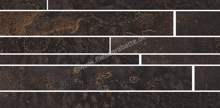  Sant Agostino Oxidart Black 22.5x45 cm Mosaik Matt Eben Naturale CSAMUOBL45 | 598657