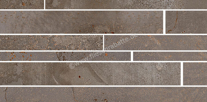  Sant Agostino Oxidart Iron 22.5x45 cm Mosaik Matt Eben Naturale CSAMUOIR45 | 598675