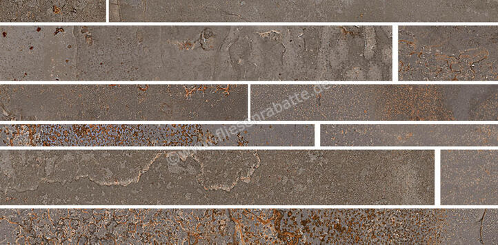 Sant Agostino Oxidart Iron 22.5x45 cm Mosaik Matt Eben Naturale CSAMUOIR45 | 598681