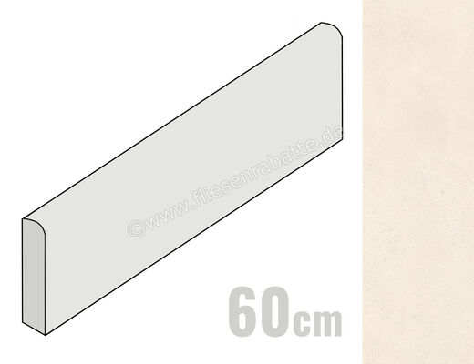  Sant Agostino Logico Light 7.3x60 cm Sockel Matt Eben Naturale CSABLLIG60 | 601525