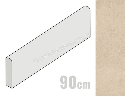  Sant Agostino Logico Sand 7.3x90 cm Sockel Matt Eben Naturale CSABLSAN90 | 601540