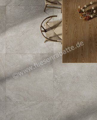  Sant Agostino Bergstone Grey 60x60 cm Bodenfliese / Wandfliese Matt Strukturiert Naturale CSABEGRE60 | 602059