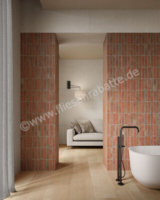  Sant Agostino Bit Cotto 5x20 cm Bodenfliese / Wandfliese Matt Strukturiert Naturale CSABITCT05 | 602419