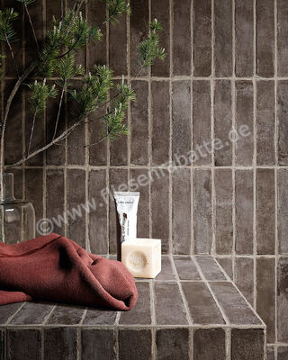  Sant Agostino Bit Moka 5x20 cm Bodenfliese / Wandfliese Matt Strukturiert Naturale CSABITMO05 | 602431