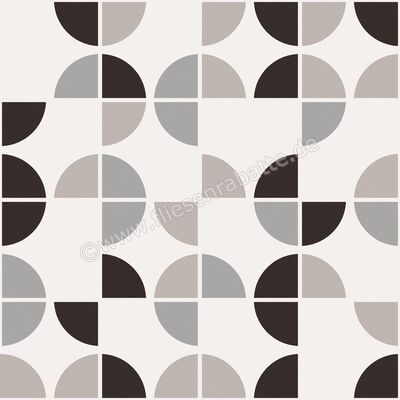  Sant Agostino Patchwork B W Mix 20x20 cm Bodenfliese / Wandfliese Matt Eben Naturale CSAPBWMX20 | 602833