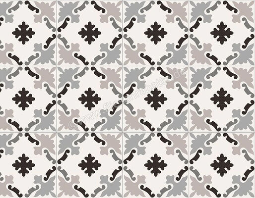  Sant Agostino Patchwork B W 03 20x20 cm Bodenfliese / Wandfliese Matt Eben Naturale CSAPBW0320 | 602941