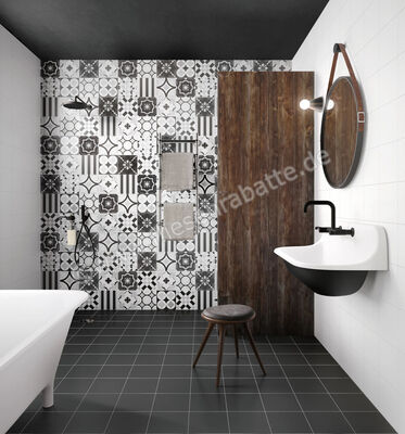  Sant Agostino Patchwork Black 20x20 cm Bodenfliese / Wandfliese Matt Eben Naturale CSAPBWBL20 | 603148