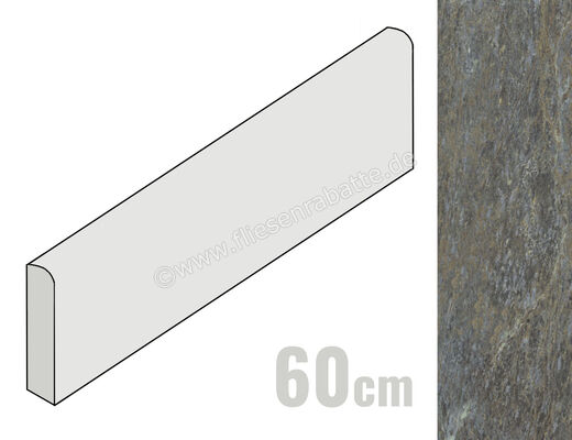  Sant Agostino Unionstone 2 Serpentino 7.3x60 cm Sockel Matt Eben Naturale CSABSRPN60 | 604018