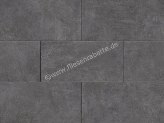  ceramicvision Athena Beton Outdoor Anthrazit 40x80x3 cm Terrassenplatte 3cm Matt Strukturiert Naturale CV4003149 | 605056