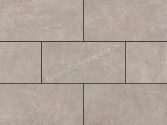  ceramicvision Athena Beton Outdoor Taupe 40x40x2 cm Terrassenplatte Schnittmuster Matt Strukturiert Naturale CV4000244 SM | 605320