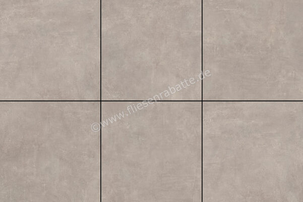  ceramicvision Athena Beton Outdoor Taupe 60x60x2 cm Terrassenplatte 2cm Matt Strukturiert Naturale CV4000243 | 605338