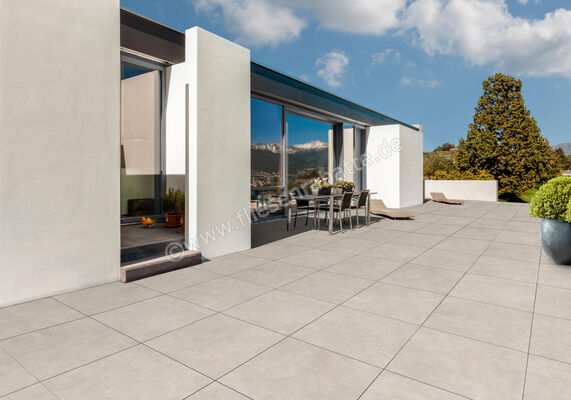  ceramicvision Athena Beton Outdoor Taupe 80x80x2 cm Terrassenplatte 2cm Matt Strukturiert Naturale CV4000245 | 605677