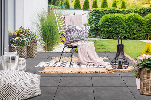  ceramicvision Athena Beton Outdoor Anthrazit 40x80x2 cm Terrassenplatte 2cm Matt Strukturiert Naturale CV4000247 | 605683