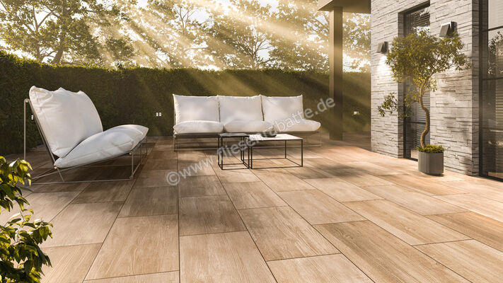  ceramicvision Athena Holz Outdoor Natur 40x80x3 cm Terrassenplatte 3cm Matt Strukturiert Naturale CV4003164 | 605728