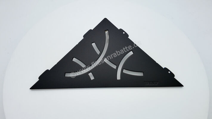  Schlüter Systems SHELF-E-S1 Wand-Ablagesystem Curve Aluminium MGS - strukturbeschichtet graphitschwarz H&ouml;he: 210 mm Breite: 210 mm SES1D6MGS | 605794