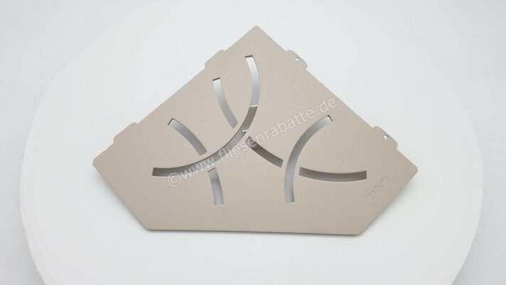  Schlüter Systems SHELF-E-S2 Wand-Ablagesystem Curve Aluminium TSI - strukturbeschichtet elfenbein H&ouml;he: 195 mm Breite: 195 mm SES2D6TSI | 605800