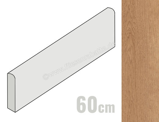  Sant Agostino Gracewood Natural 7.3x60 cm Sockel Matt Eben Naturale CSABGRNA60 | 610642