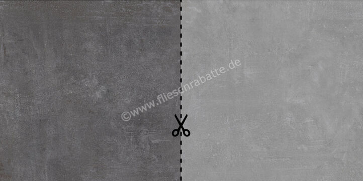  ceramicvision Athena Beton Outdoor Anthrazit 40x40x2 cm Terrassenplatte Schnittmuster Matt Strukturiert Naturale CV4000247 SM | 615661