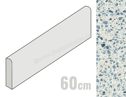  Sant Agostino Iro Next Navy 7.3x60 cm Sockel Matt Eben Silk CSABINNS60 | 617248