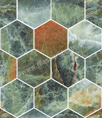  Sant Agostino Star Onyx Emerald 30x34.5 cm Mosaik Maxi Class Glänzend Eben Krystal CSAMCOEK34 | 618367