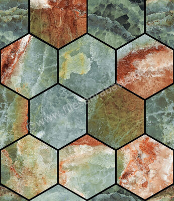  Sant Agostino Star Onyx Emerald 30x34.5 cm Mosaik Maxi Class Glänzend Eben Krystal CSAMCOEK34 | 618376