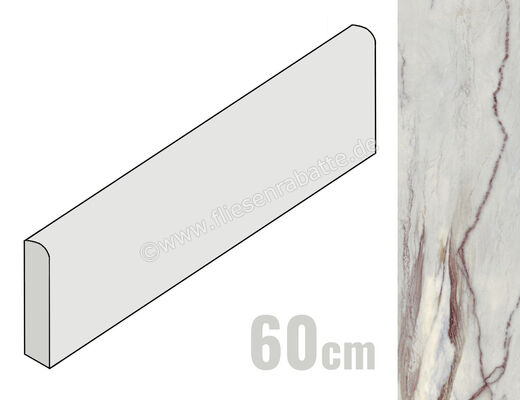  Sant Agostino Star Marble Indigo 7.3x60 cm Sockel Matt Eben Naturale CSABSMIN60 | 619087