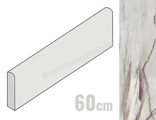  Sant Agostino Star Marble Indigo 7.3x60 cm Sockel Glänzend Eben Krystal CSABSMIY60 | 619090