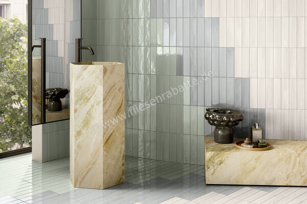  Del Conca Ghiaccioli Lattementa 6x25 cm Wandfliese Brick Glänzend Strukturiert Naturale 62GH03BRI | 619975