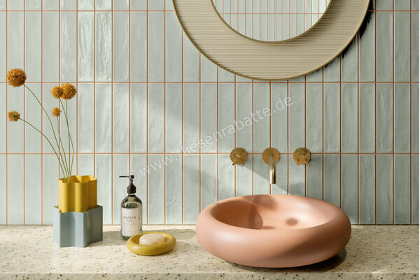  Del Conca Ghiaccioli Lattementa 6x25 cm Wandfliese Brick Glänzend Strukturiert Naturale 62GH03BRI | 620035