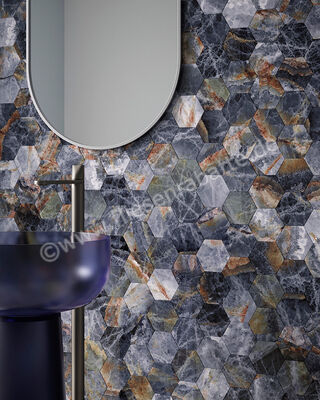  Sant Agostino Star Onyx Indigo 60x120 cm Bodenfliese / Wandfliese Glänzend Eben Krystal CSASOINK12 | 622741