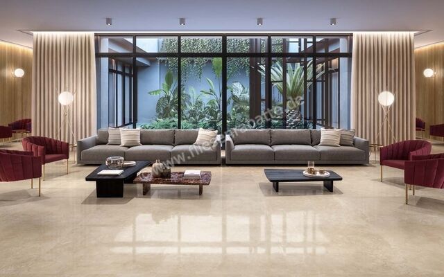  Sant Agostino Via Appia Beige 120x120 cm Bodenfliese / Wandfliese Cross Cut Glänzend Eben Krystal CSAACCBK12 | 623653