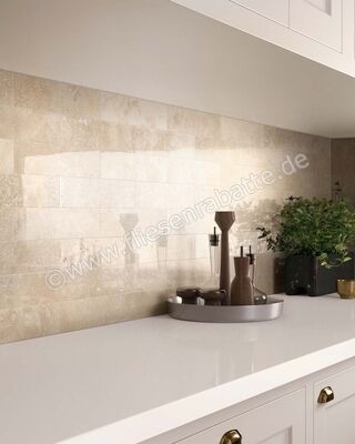  Sant Agostino Via Appia Beige 30x60 cm Bodenfliese / Wandfliese Cross Cut Glänzend Eben Krystal CSAACCBK30 | 623656