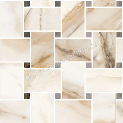  Sant Agostino Trumarmi Gold 30x30 cm Mosaik Maxi Rete Glänzend Eben Krystal CSAMRTGK30 | 624631