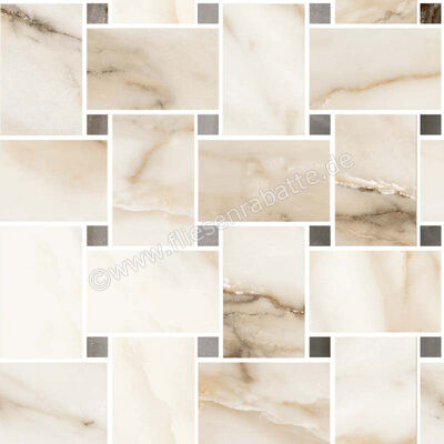  Sant Agostino Trumarmi Gold 30x30 cm Mosaik Maxi Rete Glänzend Eben Krystal CSAMRTGK30 | 624643