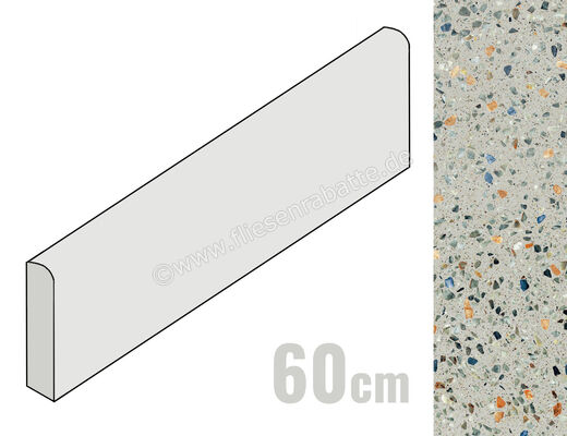  Sant Agostino Glow Plus Sage 7.3x60 cm Sockel Matt Eben Krystal CSABGPSK60 | 631208