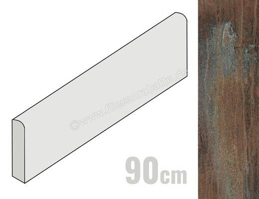  Sant Agostino Dripart Bronze 7.3x90 cm Sockel Matt Eben Naturale CSABDRBR90 | 635648