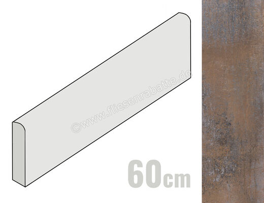  Sant Agostino Dripart Iron 7.3x60 cm Sockel Matt Eben Naturale CSABDRIR60 | 635663