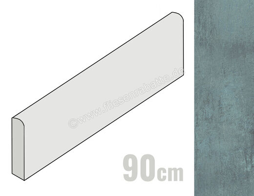  Sant Agostino Dripart Verdigris 7.3x90 cm Sockel Matt Eben Naturale CSABDRVG90 | 635678