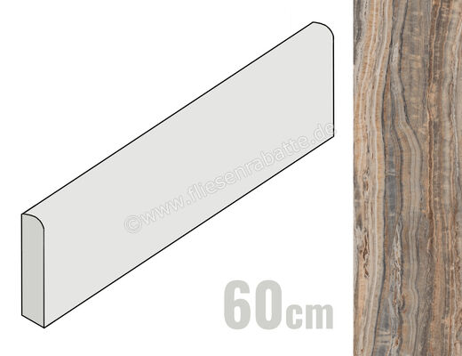  Sant Agostino Astral Amber 7.3x60 cm Sockel Matt Eben Naturale CSABAAMB60 | 636527